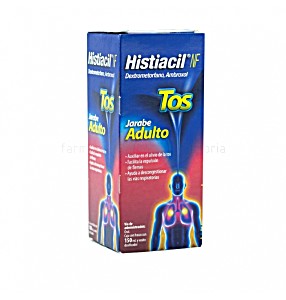 image of Histiacil NF (dextromethorphan / Ambroxol) 150ML Solution this Product Is Only Available In Mexico