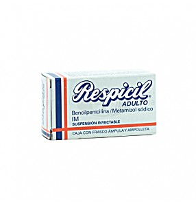 image of Respicil (penicillin G / Metamizol) 400 000 / 500MG Susp Iny. this Product Is Only Available In Mexico