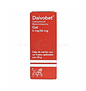 image of Daivobet Gel 30 G. (calcipotriol / Betametazona 5MG / 50MG)