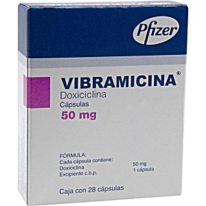 image of Vibramicina (doxyxycline) 50MG 28 Caps