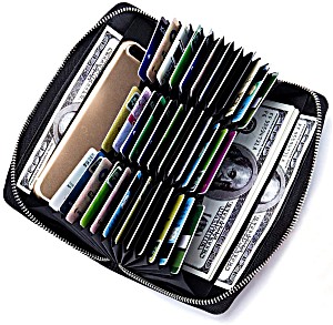 6134916367194 UPC Large Capacity Credit Card Holder 36 Slots Zip Around ...