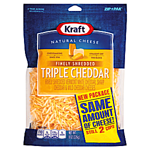 image of Kraft Fine Shredded Triple Cheddar Cheese