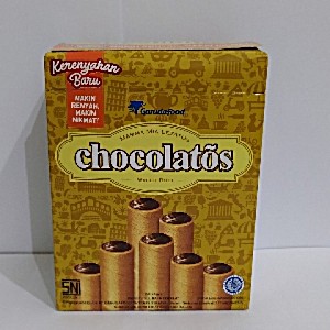 image of Gery Garudafood Chocolatos Wafer Roll - Chocolate (24 Sticks)