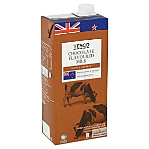 image of Tesco Chocolate Flavoured Milk 1L