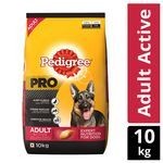 image of Pedigree Dry Dog Food - Pro, Expert Nutrition For Active Adult Dogs, 18 Months Onwards, 10 KG