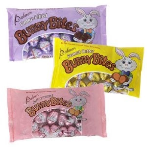 image of Palmer Chocolate Easter Bunny Bites Peanut Butter Filling 9 Oz Bag