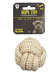 image of Dog Ball Natural Rope Toy - 9CM