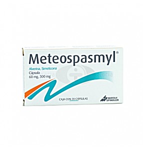 image of Meteospasmyl (alverine, Simeticone) 60MG, 300MG 20 Capsules