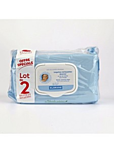 Upc Klorane Bebe Lingettes Nettoyantes Douceur Lot De 2 X 70 Lingettes