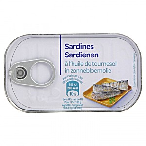 Upc Sardine A L Huile De Tournesol Carrefour 125 G G Egoutte