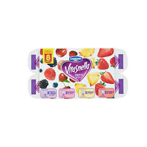 image of Buy Danone Vitasnella 0% Fat Mixed Fruits Yogurt - Magro Frutta Mista In Pezzi 8X125G. Price For 3 Units