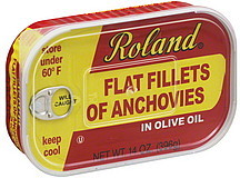 image of Roland Anchovies Flat Fillets, in Olive Oil