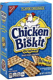 image of Nabisco Chicken In a Biskit Original Baked Snack Crackers