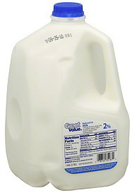image of Great Value, 2% Reduced Fat Milk