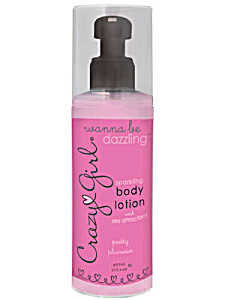 image of Crazy Girl Wanna Be Dazzling Sparkling Body Lotion Pretty Plumeria