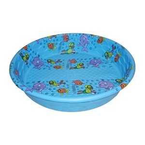 image of Summer Escapes Poly Pool 59-in L x 59-in W Laminated Polyethylene Round Kiddie Pool