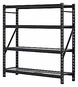 image of Edsal 4 Shelf Heavy Duty Steel Shelving Unit 77 In. Width x 24 In. Depth x 78 In. Height ERZ782478W-4