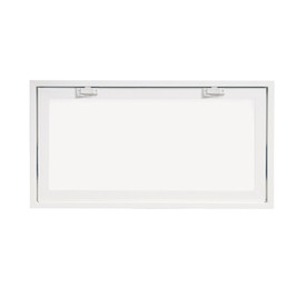 image of Thermastar By Pella 32-in x 17-in 10 Series Tilting Vinyl Double Pane New Construction Basement Hopper Window