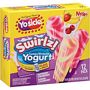 image of Popsicle Yosicle Swirlz Raspberry, Strawberry & Banana Ice