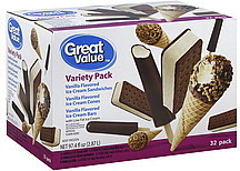 image of Great Value Ice Cream Bars Variety Pack