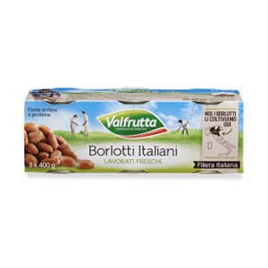 image of Valfrutta Cooked Borlotti Beans Italian 3X400G