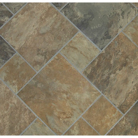 image of Style Selections 12-in x 12-in Sedona Slate Cedar Glazed Porcelain Floor Tile (actuals 12-in x 12-in)