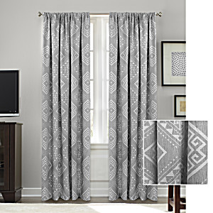 image of Better Homes and Gardens Woven Diamonds Jacquard Window Curtain Panel