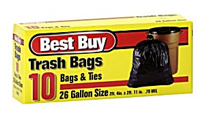 image of Best Buy Trash Bags 26 Gallon