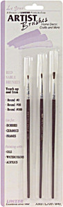 image of Red Sable Artist Brush Set-3 / PKG