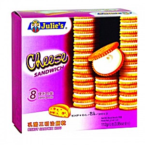 image of Julie's Cheese Sandwich Biscuits 112 G.