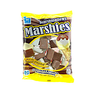 image of Marshies Marshmallows Chocolate and Vanilla 80G