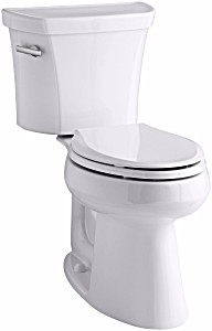 image of Kohler Highline 1.28 White Watersense Single Elongated Comfort Height 2-piece Toilet