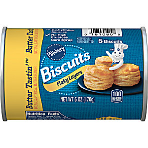 image of Pillsbury Grands! JR Golden Layers Butter Tastin' Biscuits, 6 Oz