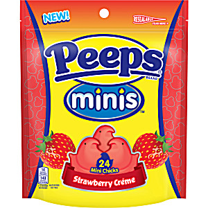 image of Peeps Minis Mini Chicks Strawberry Creme - 24 CT