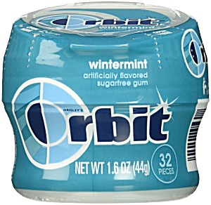 image of Orbit Chewing Gum, Wintermint Sugarfree 32 Piece