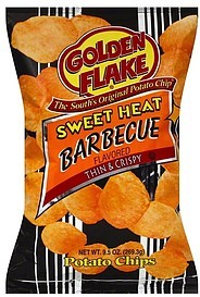 image of Golden Flake Potato Chips, Sweet Heat Barbecue Flavored Thin & Crispy