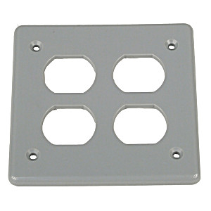 image of Carlon 2-Gang Rectangle Plastic Electrical Box Cover