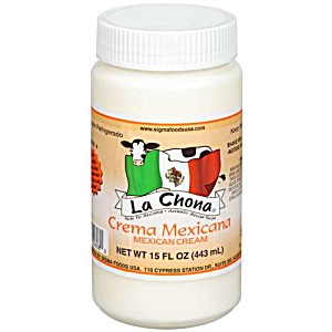 image of La Chona Crema Mexicana- Mexican Cream, 15 FL. Oz.