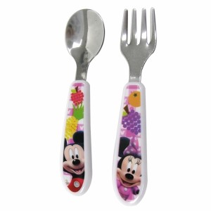 image of Learning Curve Fork & Spoon Easy Grasp, Disney Mickey Mouse Clubhouse, 9M+