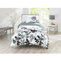 image of Better Homes and Gardens Comforter Set, Warm Plum Fauna